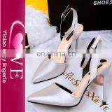 Fashion Ladies Girls Gigh Geel Sandals Pictures Summer Pencil High Heel Sandals thumbnail-2