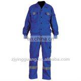 Blue Safety Work Coverall Made-in 100% Cotton Twill Fabric And Hi-vis Reflectve Tape