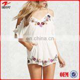 Exclusive Embroidered Girls Jumpsuit For Summer