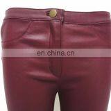 2015 Elegant Fashion Ladies Tight Black Stretch Leather Pants Wholesale Leather Leggings thumbnail-3