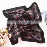 Customized Silklike satin square scarf Fashion Square Bandanas Polyester Handkerchief Accessories