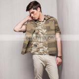 T-MSS019 Round Bottom Casual Wide Stripe Half Sleeve Men Shirt thumbnail-5