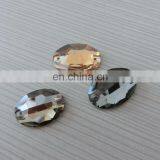 Capri Blue Jet Flat Back Oval Stone Sew on Rhinestones Pujiang Crystal Manufacturer thumbnail-2