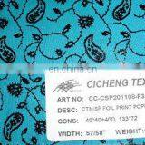 Cotton Spandex Foil Print Twill for Women Garment Fabrics thumbnail-1