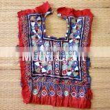 Vintage Colourful Embroidered Thread Work Patch-Vintage Banjara Neck Yoke Patch-Vintage Fabric Hand Embroidered Patch-