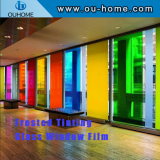 BT111 Transparent Yellow Window Film Self-adhesive PVC Building Glass Tint Window Film thumbnail-3