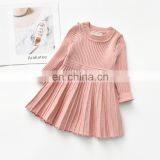 Girls Winter Dress Kids Ribbed Knit Sweater Dress Casual thumbnail-4
