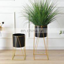 Manufacturing Wholesale Supplies Artifical Metal Gold Stand Indoor Plant Pots Flower thumbnail-3