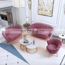 Rest Area Leisure Sofa Nordic Simple Modern Nail Clothing Store Beauty Salon Fabric Sofa Coffee Table Combination thumbnail-1