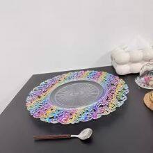 New Arrival Clear Plastic Charger Plates Wedding Decorative Christmas Party Plastic Plates thumbnail-1