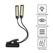 3 Brightness Double Arm Rechargeable AAA Battery Charing Gooseneck Table Lamp Easy Clip-on Reading Perfect for Bookworms & Kids thumbnail-4