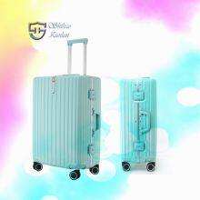 Luxury Metal Hard Shell Spinner Suitcase Travel Trolley Case PC Luggage With 360 Degree Wheels With Tsa Locks thumbnail-5