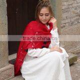 Wholesale Korean Fashion Women Colorful Flower Embroidered Scarves Quality Choice thumbnail-2