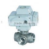 L type and T type three way thread electric ball valve