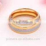 Wholesale Frosted Matte Stainless Steel Couple Ring 18k Gold Plated Wedding New Design Finger Ring thumbnail-5