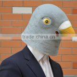 China Manufacturer Halloween Cosplay Party Latex Full Head Pigeon Mask thumbnail-1