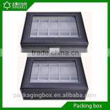 Elegant Black Leather Watches Boxes Storage