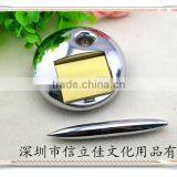 TT-03 Factory Price Stand Pen With Notes, Metal Desk Pen Stand Set