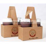 Take Away Disposable Kraft Paper Coffee Cup Drink Carrier, Coffee Paper Cup Holder