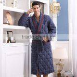 Robe Men Bathrobe Mens Thicken V-Neck Flannel Bathrobes Winter Autumn Casual Long Bathrobes Men Sleepwear Robes thumbnail-2