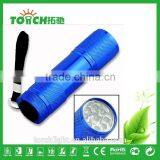 9 Led Mini Flash Torch High Quality New Design Pocket Torch Flash Light Lamp Camping for 3*AAA Battery thumbnail-2
