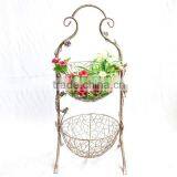 Rustic White Wholesale Wire Basket for Egg and Fruit