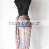 High Quality Elegant Design Transparent Polyester Chiffon Lungi Sarong thumbnail-2