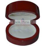 Great Red Elliptical Shape Custom Wedding Ring Box Wooden Quality Choice thumbnail-5