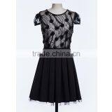 Free Sample New Fashion OEM Customized Sizes Latest Dress Patterns Party Wear Western Chiffon Dress for Lady thumbnail-2