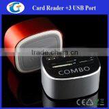 Gift Item Multi Functions Usb Combos Usb 2.0 Hub With Card Reader thumbnail-2