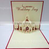 Wedding church 3d pop up greeting card