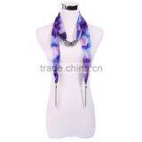China Fashion Jewelry New Product Soft Chiffon Scarf Fashion Necklaces