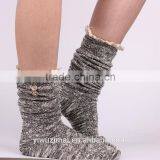 2015 Knitting Lace Boot Cuff Socks Long Leg Warmer