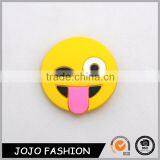 Top Selling Silicon Smilling Emoji Round Magnetic Brooch for Party Girl's Kid's Brooch Pin Supplier's Choice thumbnail-1