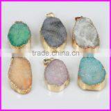 KJL-BD5057 Crazy HOT ! Natural Drusy Druzy Agate Pendant thumbnail-1