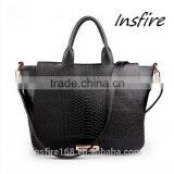 2016 Woman PU Leather Bags Black New Design Fashion Handbag thumbnail-1