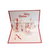 3D Handmade Greeting Card Christmas Castle Card Creative Hot Holiday Greeting Cards thumbnail-3