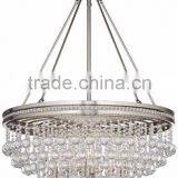 530-31 Regina Brushed Nickel 28" Wide Crystal Ceiling Light thumbnail-2