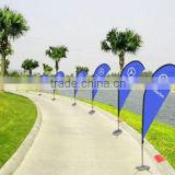 popular design trade show feather teardrop beach flag and banner