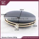 High Quality Oval Shape Bag Clutch & Metal Box Purse Frame With Crystal thumbnail-2