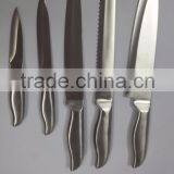 6 Sets Stainless Steel Hollow Handle Kitchen Knife Set Kitchen Utensils Combination Acrylic Knife Block thumbnail-2