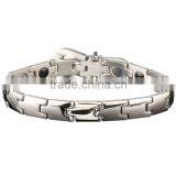 Noproblem P020 FDA Scalar Energy Fashion Jewelry Magnetic Bead Power Metal Charm Silver Bracelet thumbnail-3