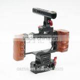 CAME-TV Rig For S Ony A6300 Camera Cage With Wooden Handle thumbnail-2