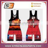 Stan Caleb Latest Heat Transfer Printing Pink Women Wrestling Singlet