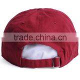 Guangzhou Daijun OEM Hot Sale Embroidered Logo 6 Panel Men And Women Baseball Red Washed Cotton Cap Manufacturer thumbnail-4