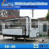 Commercial newest design world best mobile food cart /caravan trailer fast food trailer for sale