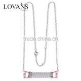 925 Sterling Silver Sport Stretch Fancy Necklace Design Jewelry XLY020 thumbnail-1