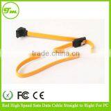 Red High Speed Sata Data Cable Straight to Right For PC