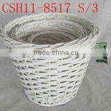 Woodchip and Willow Mixed Weaving Basket thumbnail-1