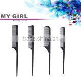 MY GIRL 2016 New Arrival Cheap Durable Professional Hair Cutting Carbon Tail Combs thumbnail-1